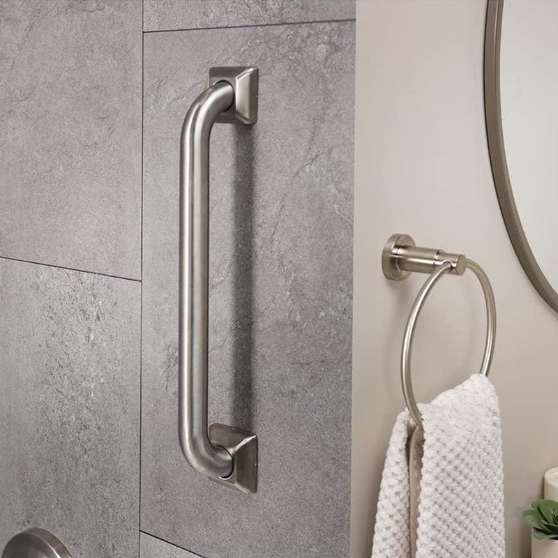 Raemnaky Bathroom Grab Bars Stainless Steel Handrail ADA Compliant 500lbs bathtubs and Showers Toilet Handle Safety for Handicap  Elderly  Disabled  Injury (12 inches) - Image 4